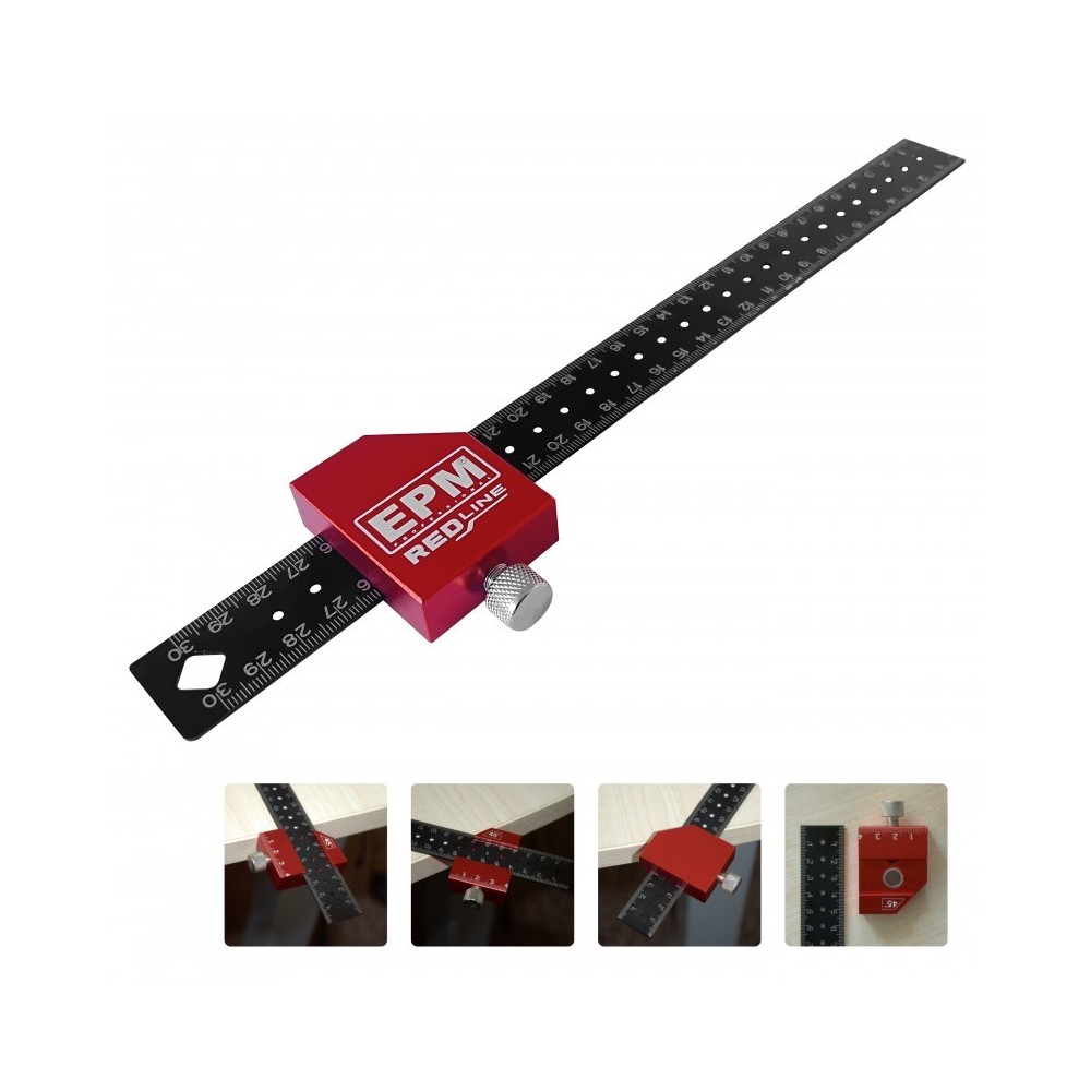 Linijka kątowa RED LINE 30 cm EPM stal nierdzewna
