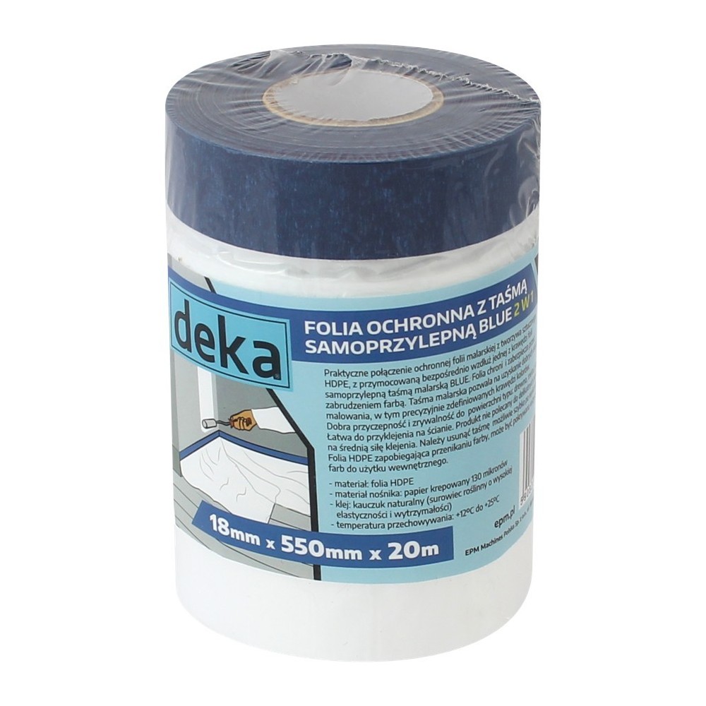Folia ochronna z taśmą samoprzylepną BLUE 2w1 DEKA