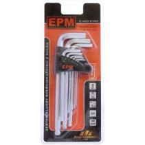 Komplet kluczy imbusowych z kulką PROFESSIONAL 9 szt.